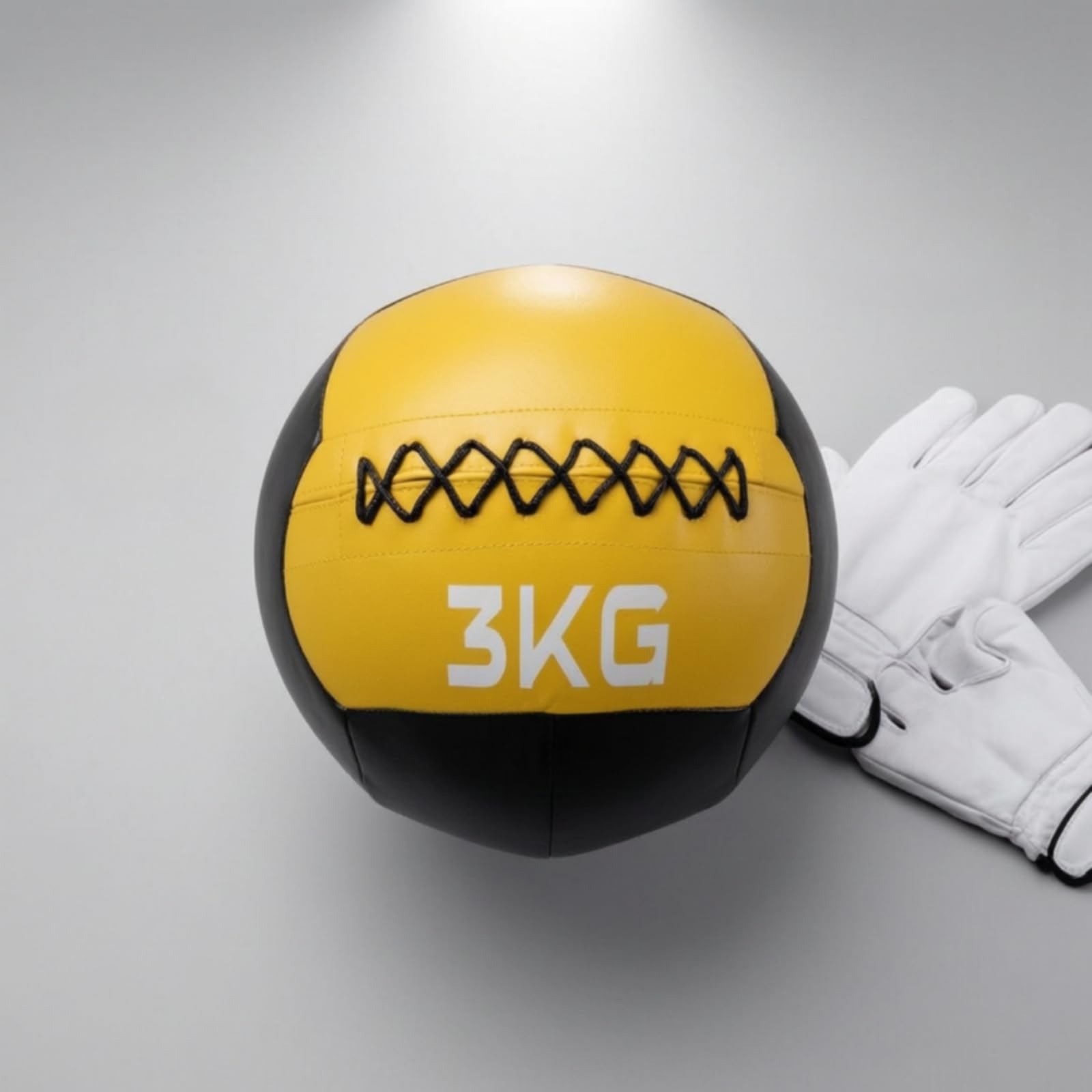 Fitness Weighted Ball Palla Medica Palla Zavorrata Palla Allenamento Palla Esercizi in PVC Similpelle con Maniglie Laterali Cuciture Rinforzate Presa