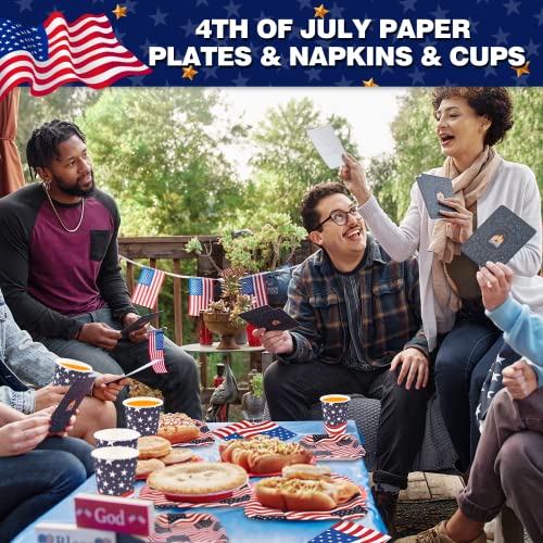 200Pcs 4Th Of July Plates And Napkins Sets Serve 50 Patriotic American Flag Party Supplies Disposable Paper Cups For Independence Day Table Decorations Heavy Duty Dinner Dessert Dinnerware #TOP2