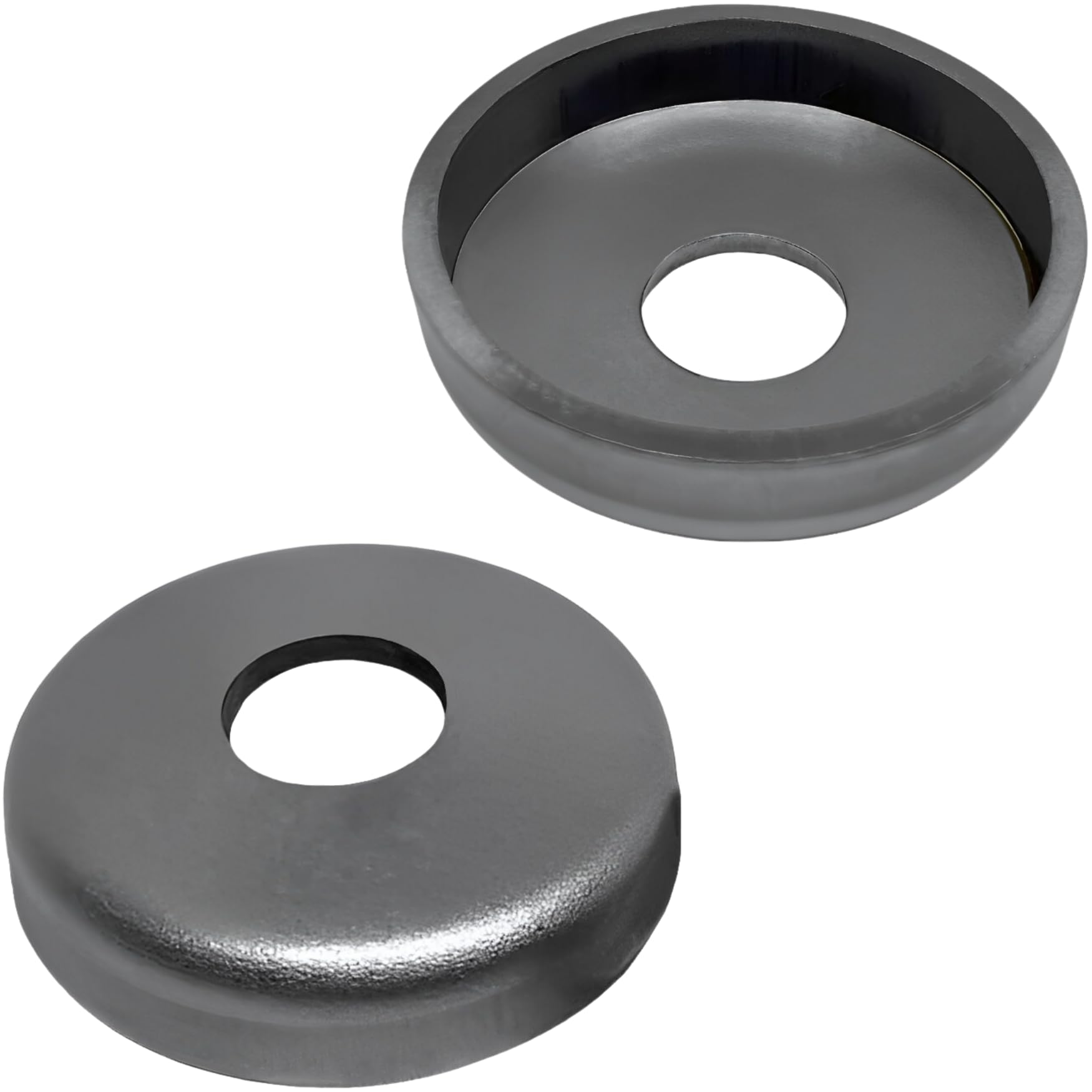 Steel Weld On Cup Feet Replacement Cap Parts for Wrought Iron Furniture Legs - 1.5 Inch - 4-Pack