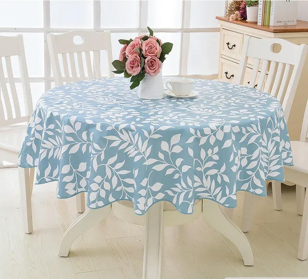 XHBYW 137-200cm PVC Hotel Waterproof and Oil Proof Large Round Tablecloth Hotel Plastic Round Table Cloth Wash Free and Scald Proof Table Cloth