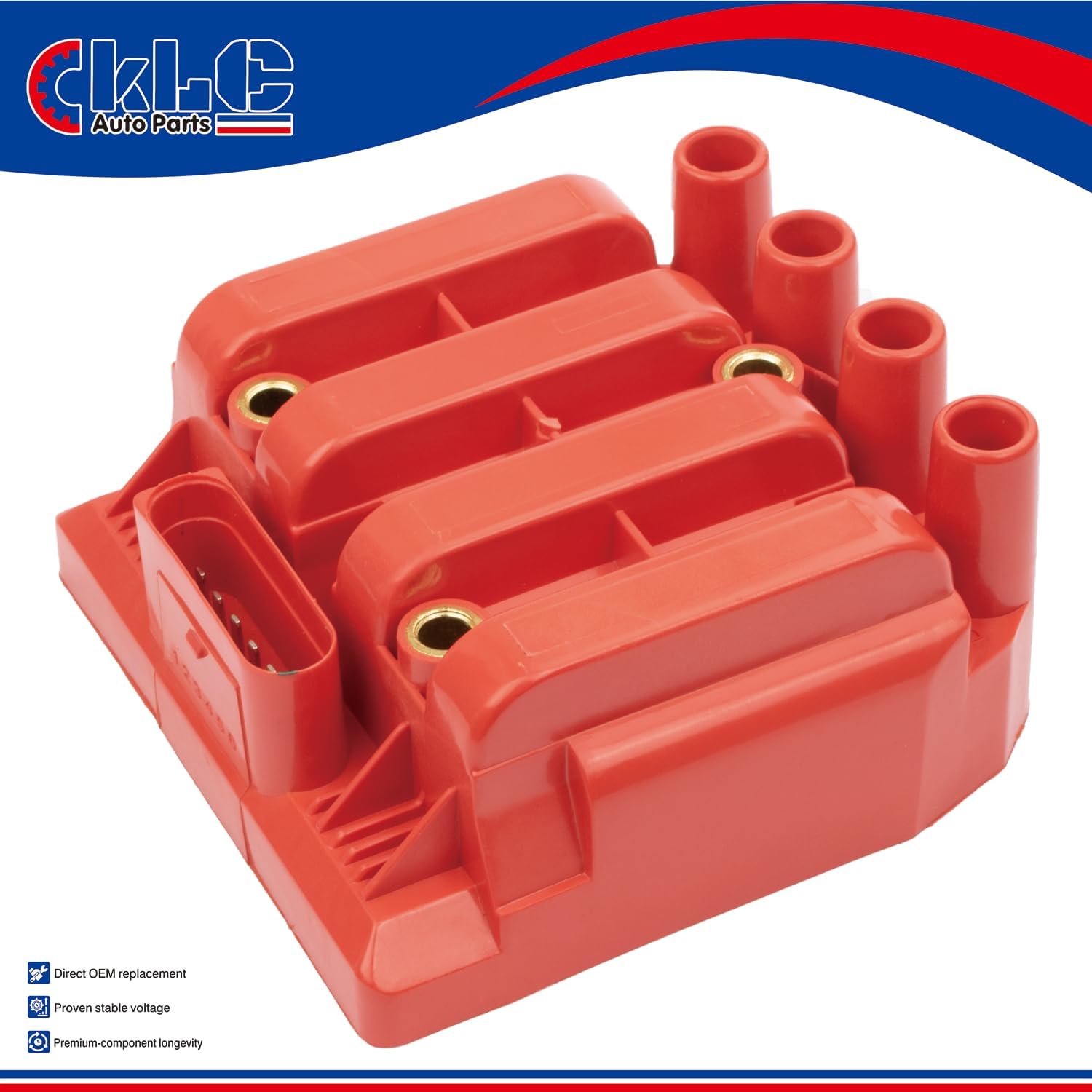 KLC Performance Ignition Coil for Volkswagen 1998-2011 Beetle, 2001-2006 Golf, 2007-2010 Golf City, 2001-2005 Jetta,2007-2009 Jetta City 2.0L models Replacement for 06A905097 06A905104 6739101 UF484