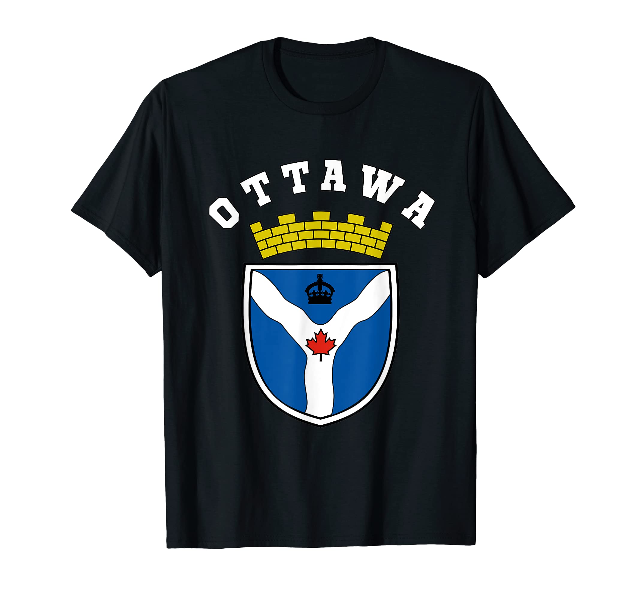 Ottawa National Pride CanadaOttawa T-shirt Coat of arms Tee Flag souvenir T-Shirt