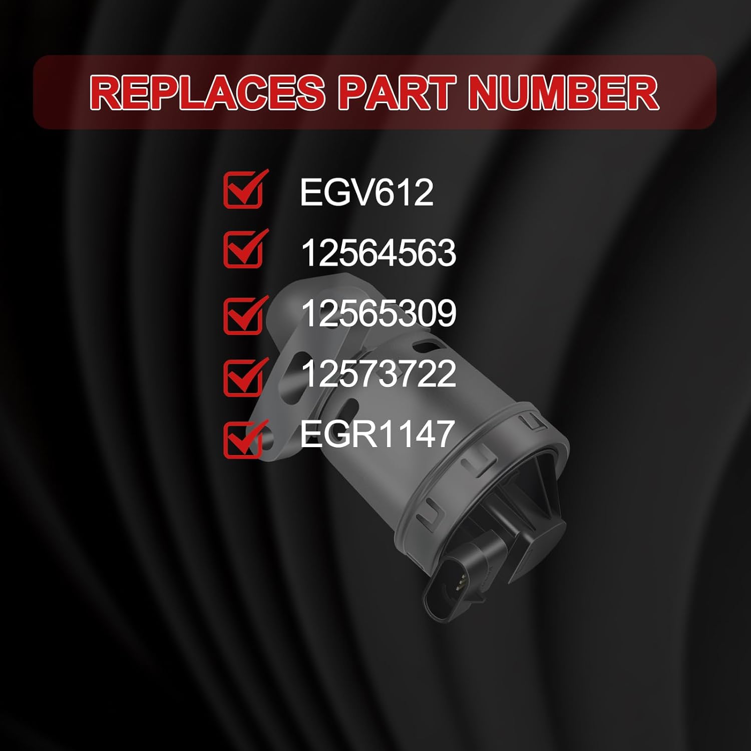 EGR Valve Replacement EGV612 Compatible with Buick Century 2000-2005,for Chevy Impala 2000-2005,for Malibu 2000-2006,for Venture 2000-2005 Automotive Exhaust Gas Recirculation