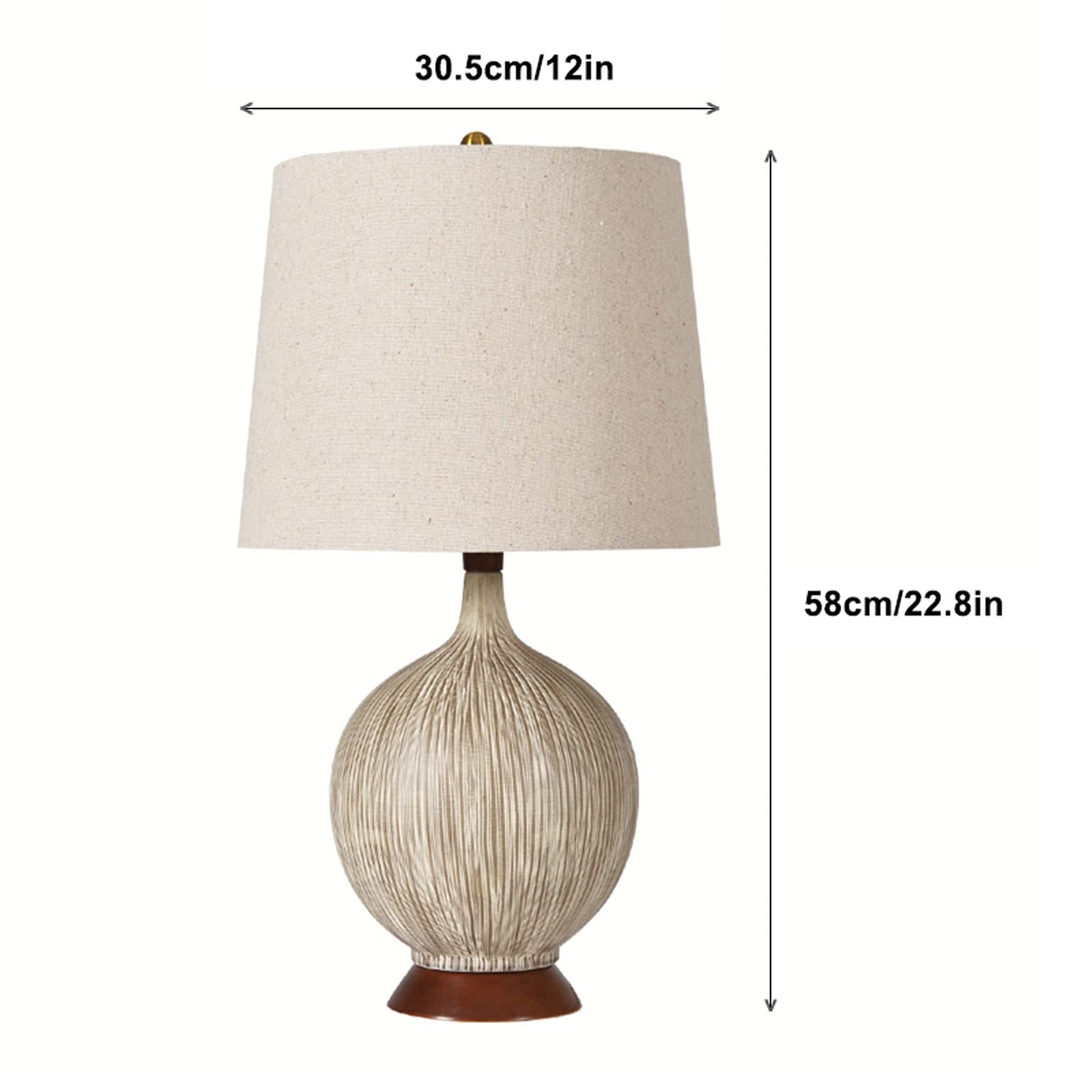 XANAYXWJ Lampada Lampada da Letto Lampade da Tavolo Lampade da Comodino in Ceramica con Paralume in Tessuto Lampade da Tavolo da Comodino Concise per Lampada da caffè per casa e Ufficio, Lampada da
