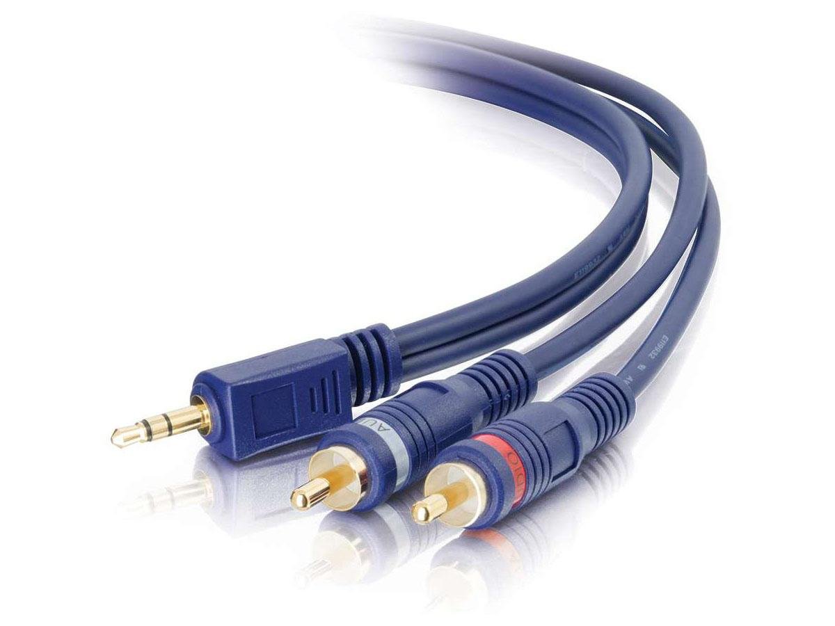 C2G /Cables to Go 40614 Velocity One 3,5 mm stereo męski na dwa RCA stereo męski kabel Y (6 stóp)