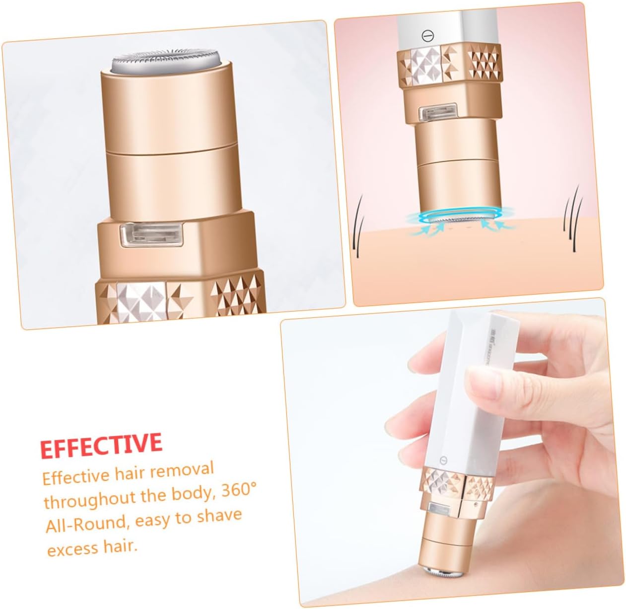 Facial Hair Remover, Painless Eyebrow Trimmer, Portable Mini Groomer