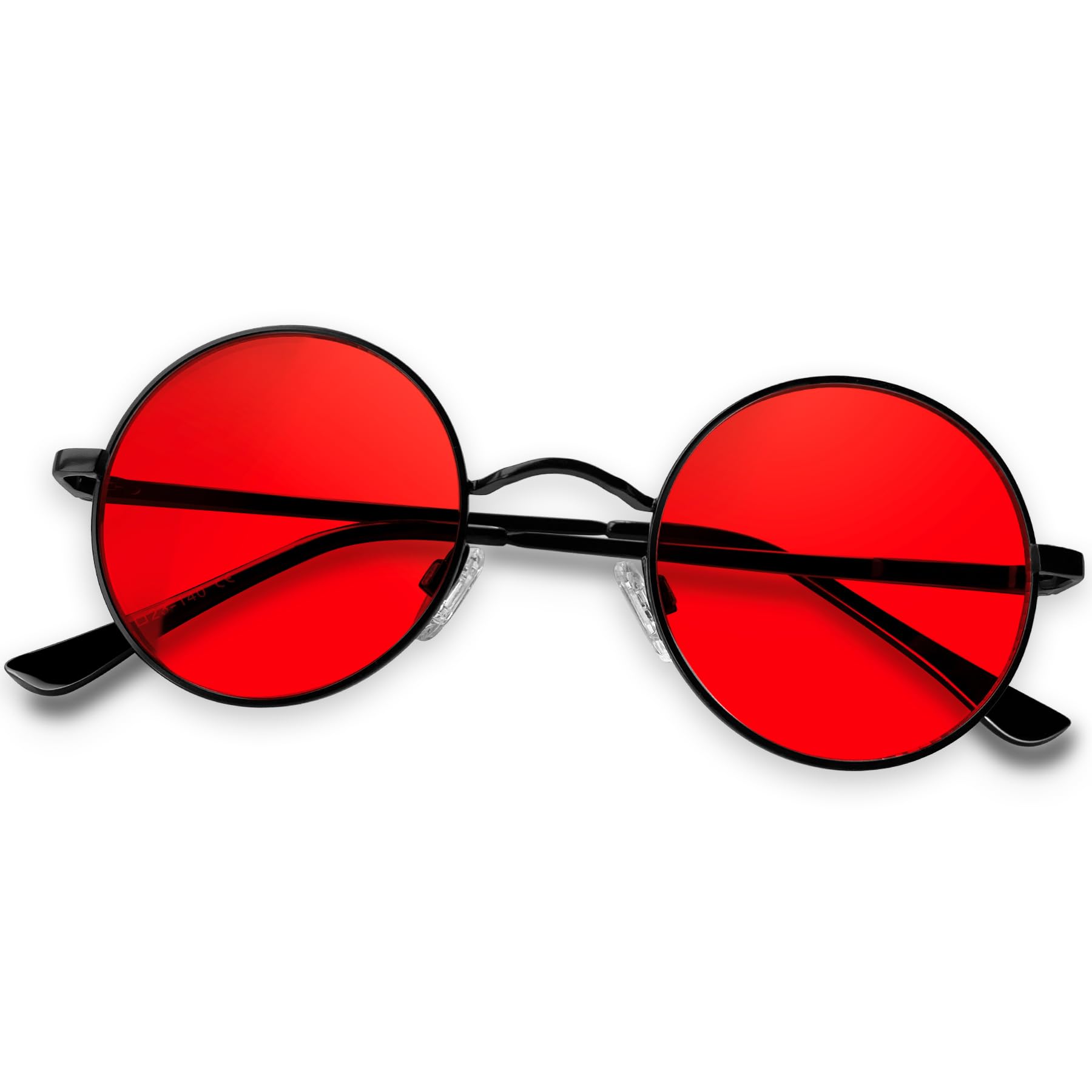 Hippie Round Polarized Sunglasses for Women Men, Small Circle Sun Glasses Classic Vintage Retro Shades Metal Frame UV400 Protection