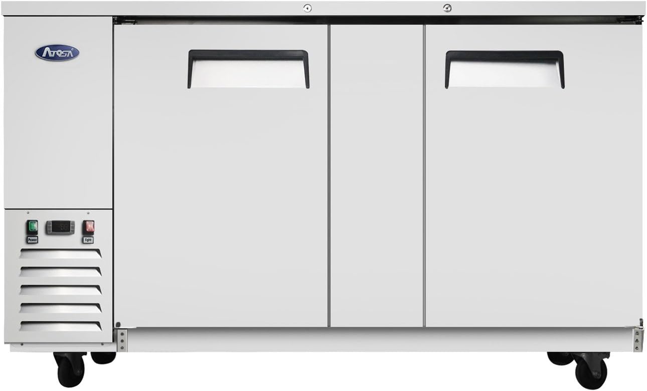 Atosa MBB69 (2) Door Back Bar Cooler S/S In/Out | 21.5 Cu. Ft.