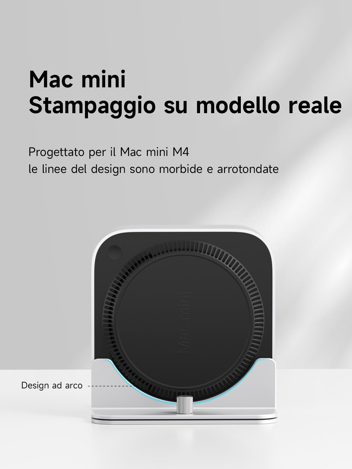 Hagibis Supporto verticale per Mac Mini M4, in lega di alluminio, supporto antiscivolo per computer, compatibile con chip M4, Mac Mini Pro