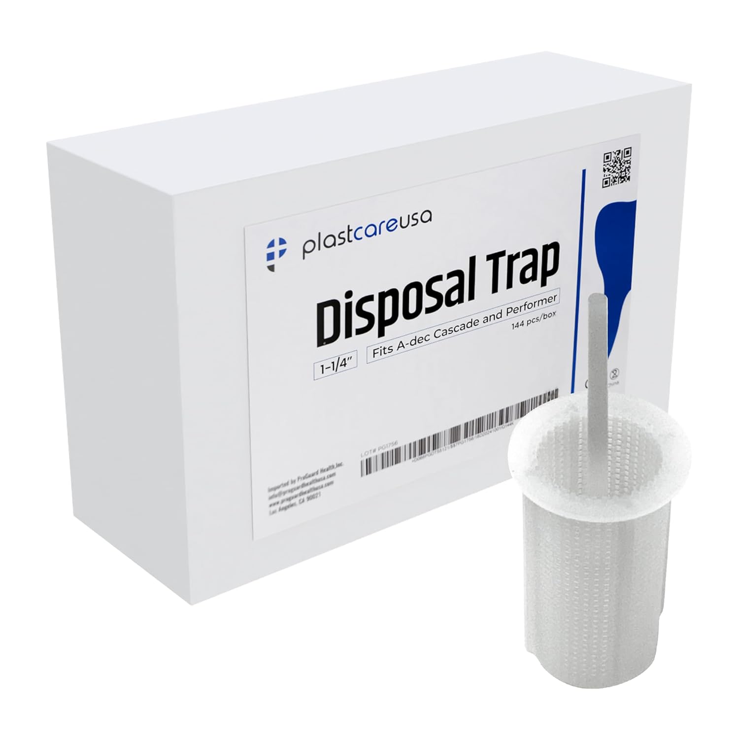 #5500 Disposable Evacuation Suction Traps – Compatible with A-dec Cascade and Performer Dental Units – Single-Use (Box of 144)