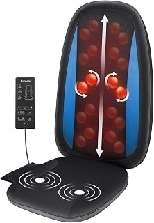Comfier Shiatsu Back Massager with Heat -Deep Tissue Kneading Massage Seat Cushion, Massage Chair Pad for Full Back, Electric Body Massager for Home or Office Chair use, Best Gift for Parents