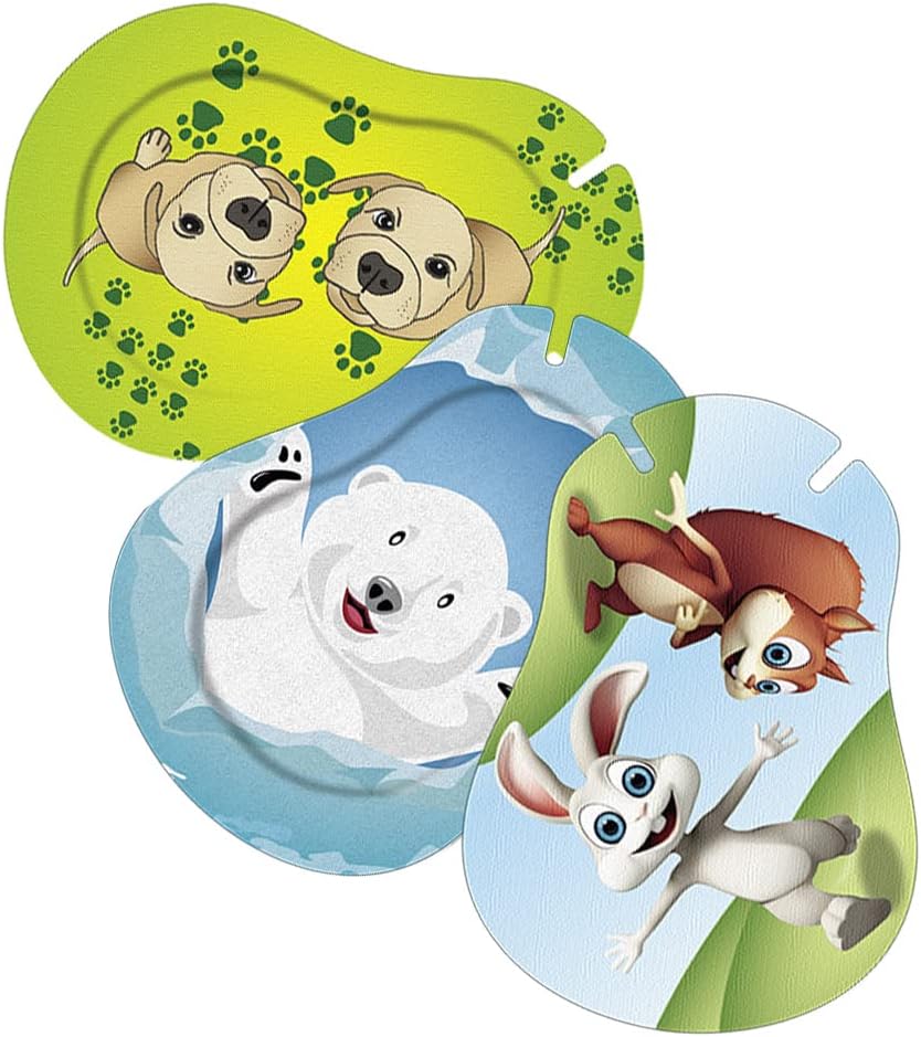 Bamboo Adhesive Eye Patches, 30/Pack, Medium Size, Animals Pack - Polar Bear, Dog, Bunny/Squirrel