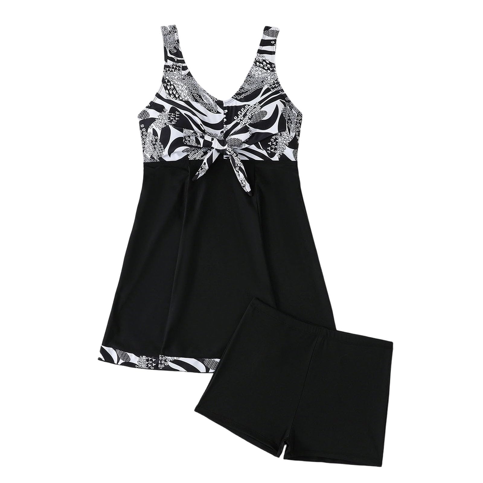Maillot de bain tankini tendance avec jupe et short court, maillot de bain deux pièces pour la plage et la piscine