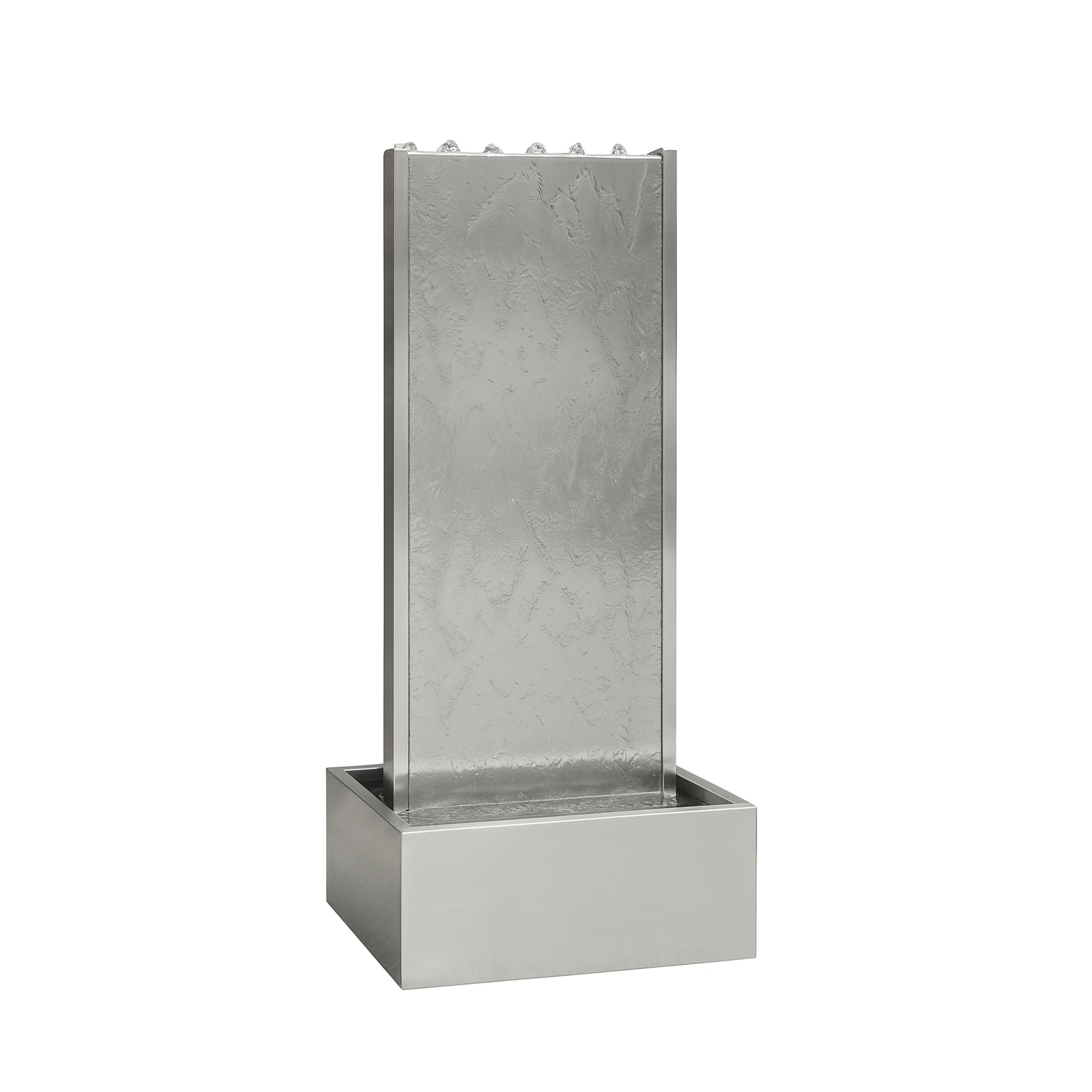 Köhko Wasserwand 23001 Edelstahl Wasserspiel 97 cm LED-Beleuchtung Garten