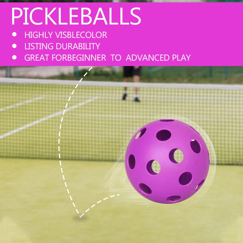Sport-Pickleball-Bälle für den Außenbereich, 40 Pickleball-Bälle, USA-Pickleball-Bälle (USAPA) genehmigt, offizieller US-offener Ball, 6 Stück