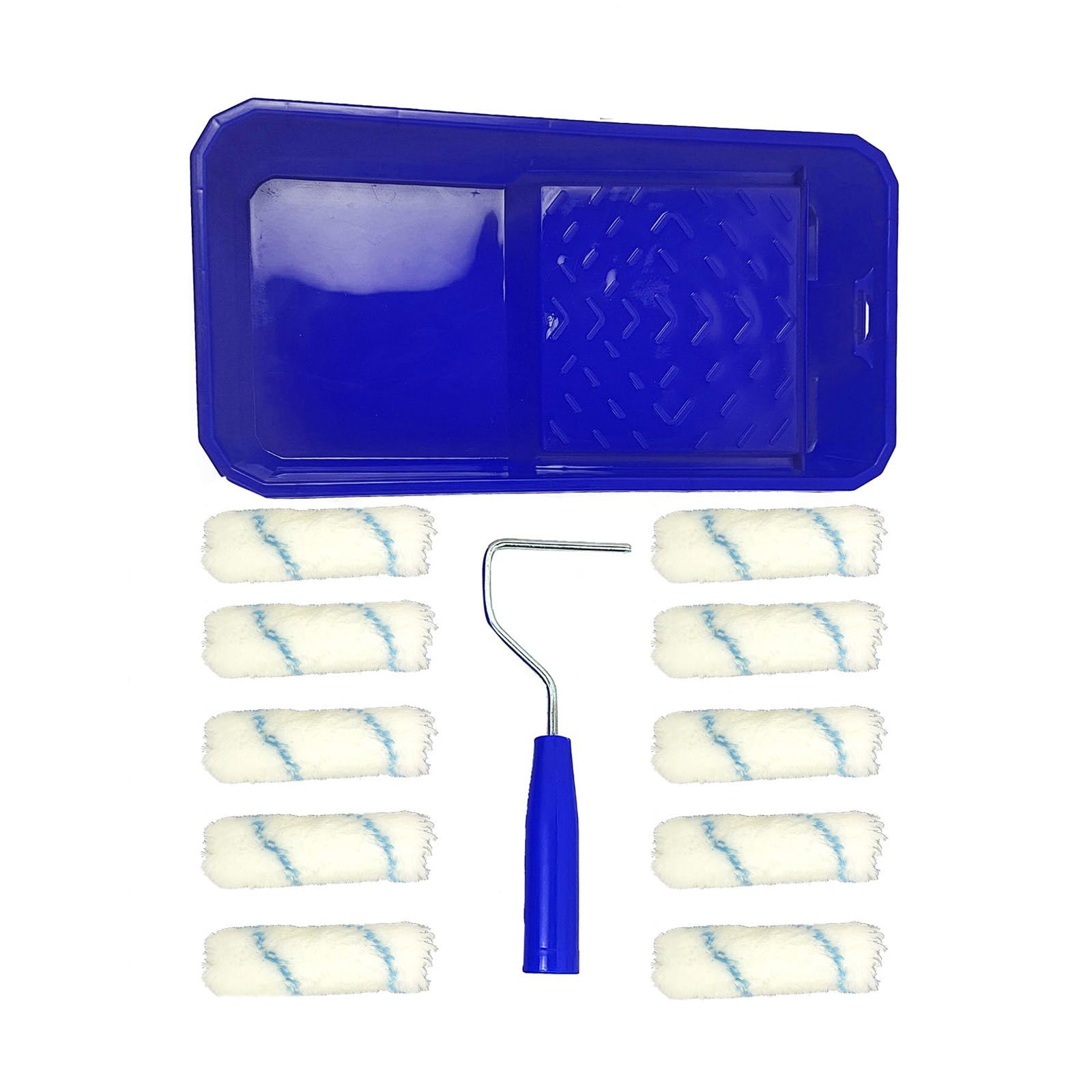 4inch Foams Roller Brushes Blue Stripe Paint Handheld Wall Brush Painting Tool Home Repair Paints Rollers Microfiber Covers
