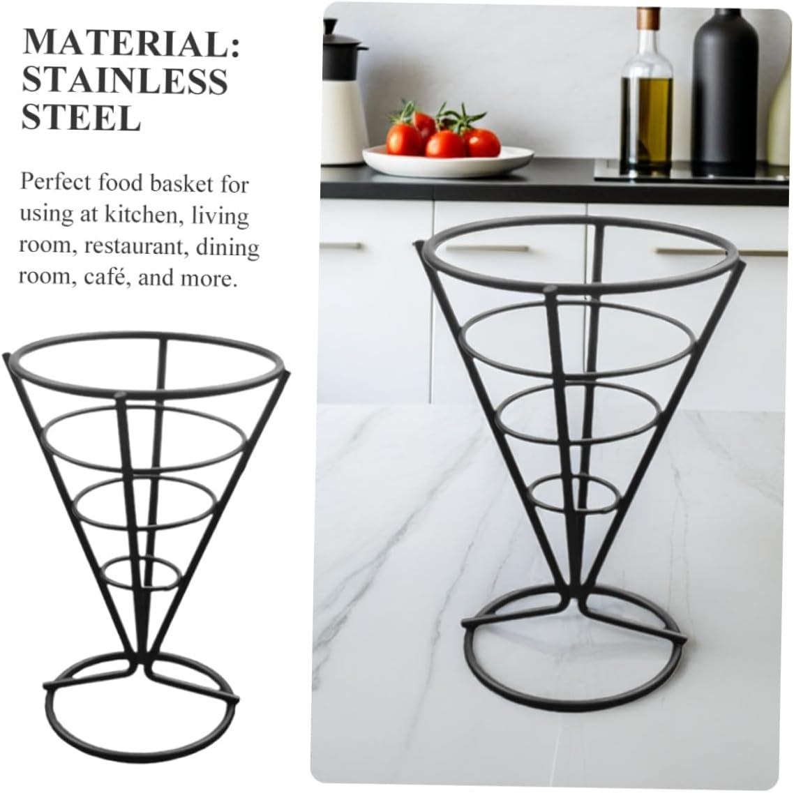 Multi-use Snack Serving Rack French Fries Cone Holder for Restaurant Home Display