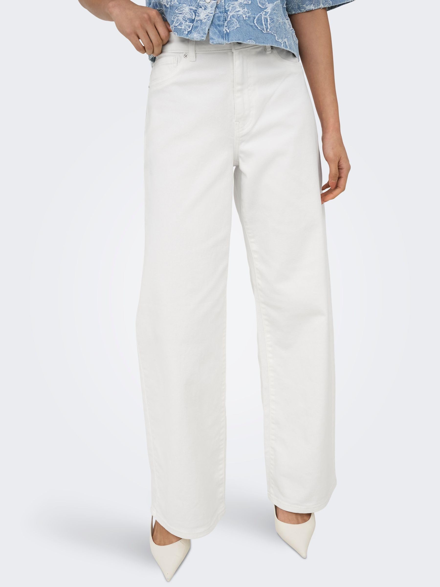 Only - Only Female Jeans mit Weitem Bein Onlmadison-sille Hohe Taille Weiter Beinschnitt Jeans, Onlmadison-Sille HW - Pantaloni con Tasche Larghe Donna