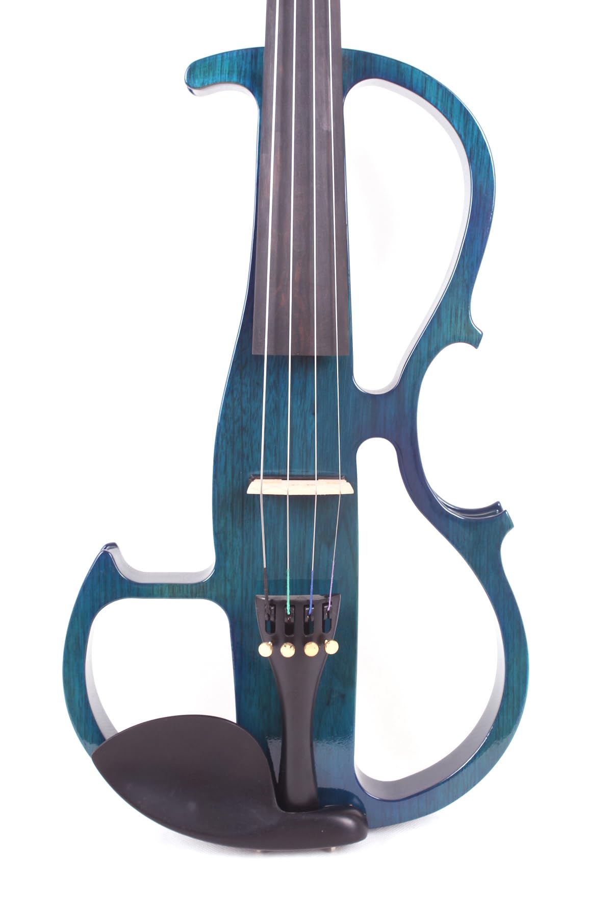 Violino Elettrico a 5 Corde, Violino Silenzioso 4/4 di Dimensioni Standard con Custodia per Studenti, Principianti e Adulti in Stile-EV8 (Nero-5 Corde) (Blu)