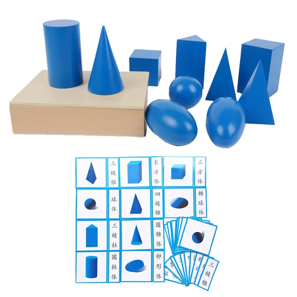 Zestaw Montessori Cyrtoforme Geometryczne Sensoryczne Drewniane Klocki Edukacyjne Zabawki dla Małych Dzieci