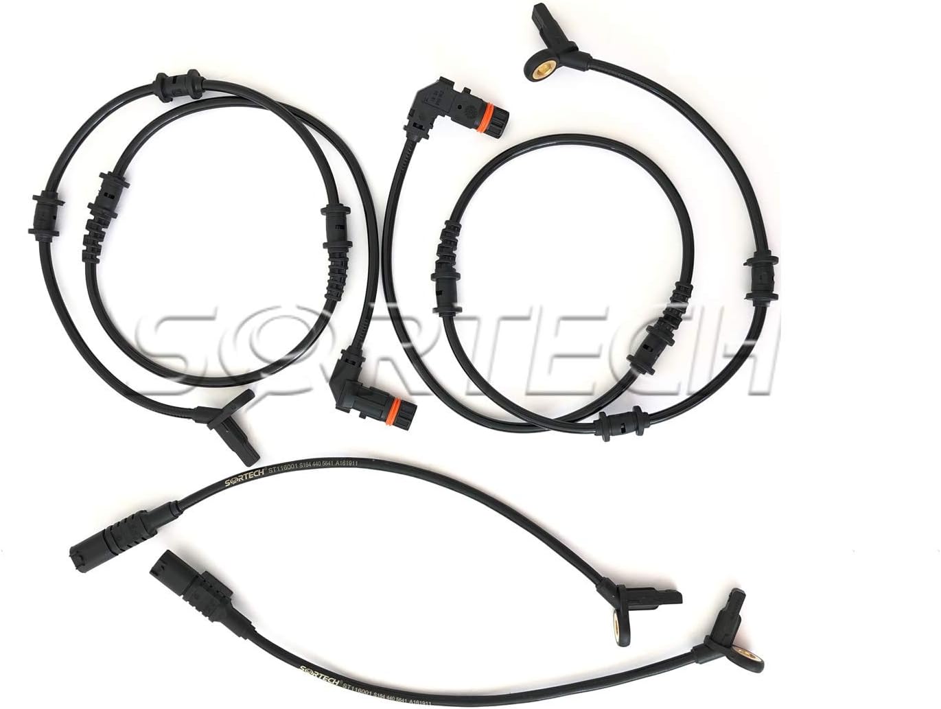 4PCS ABS Wheel Speed Sensor for Mercedes-Benz Front & Rear 1644405541 1644405641 1645401517 1645401617 1649058200 1649058300 X164 W164 W251