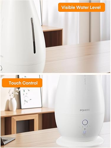 Miniatura 6 de FOHERE Humidificadores para dormitorio, habitación grande, 5 L, humidificador silencioso de niebla fría de 48 horas de larga duración para plantas