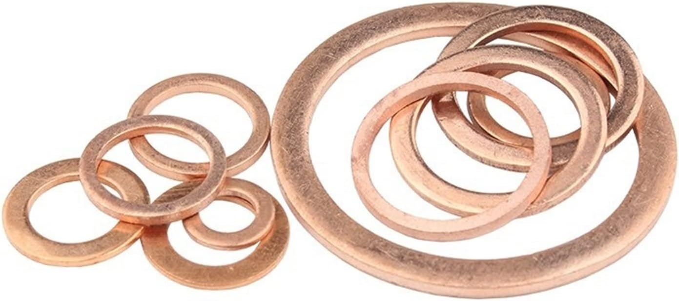 NUPART Copper Flat Washer M10 Seal Gasket Inner Diameter