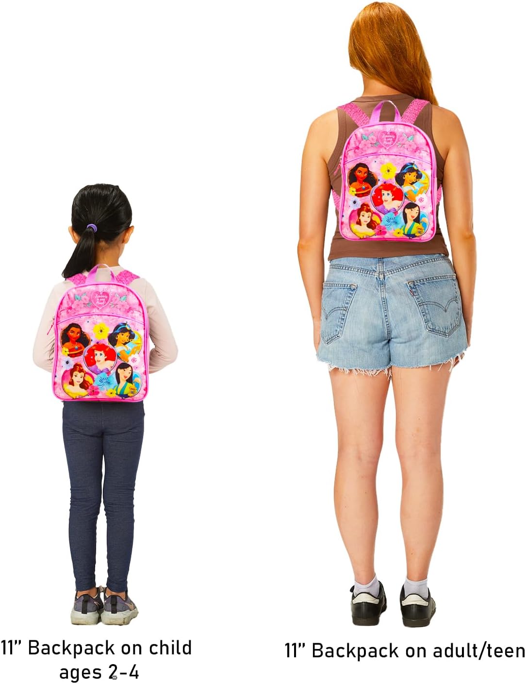 Disney Princess Mini Backpack Preschool Toddler Kindergarten ~ Deluxe 11" Princess School Bag with Stickers (Disney Princess School Supplies) - Image 4