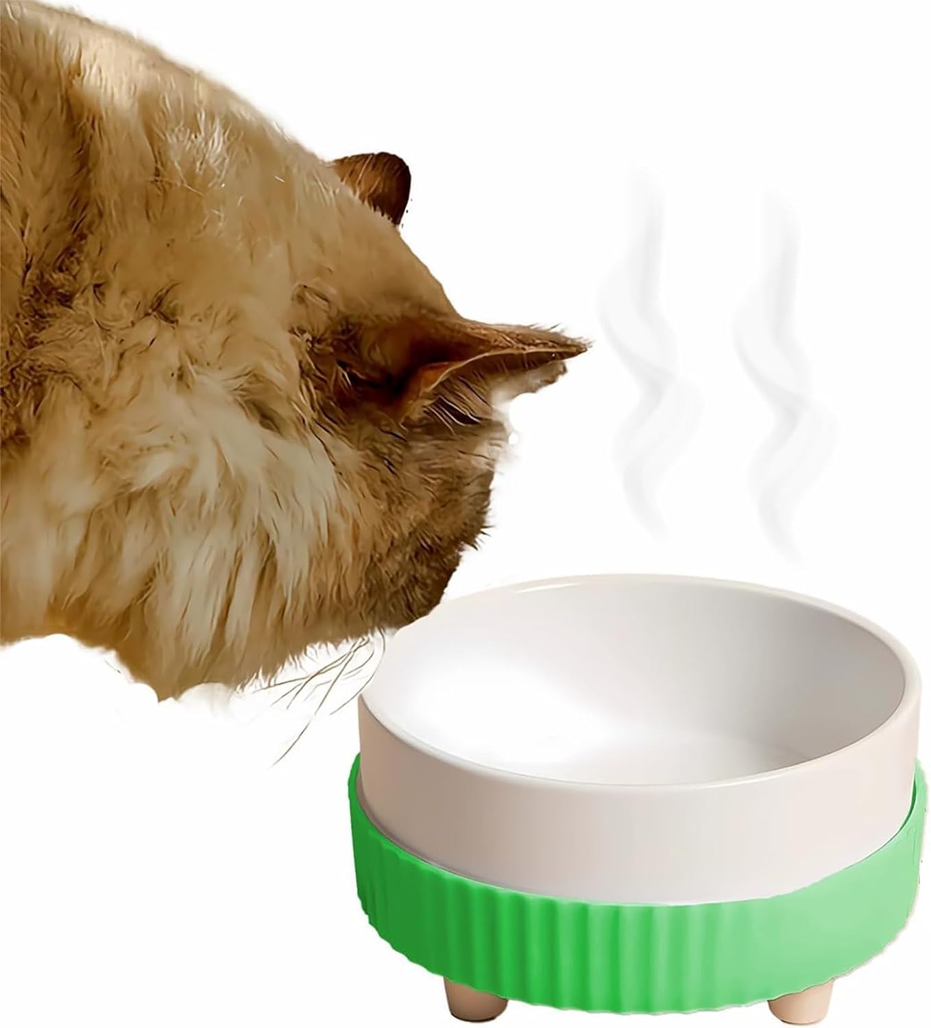 Heated Water Bowl, USB 5V heatable Outdoor Heated Water Bowl for Cats Feral Cat, Rabbit, Chicken, Duck Outdoor Heated Pet Bowl Stainless Steel Heated Water Bowls Food Warmer