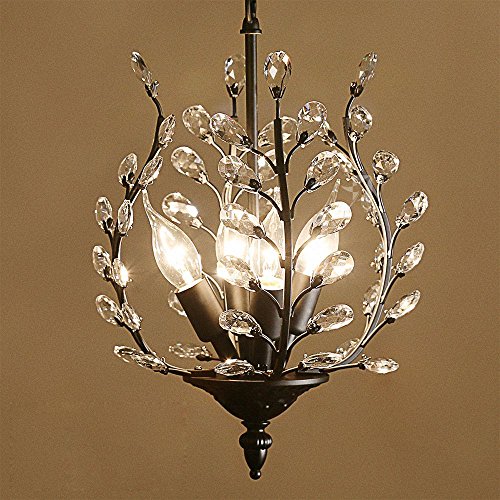 Lampe droplight salon à rétro éclairage cristal, diffusion lumineuse optimale - 2