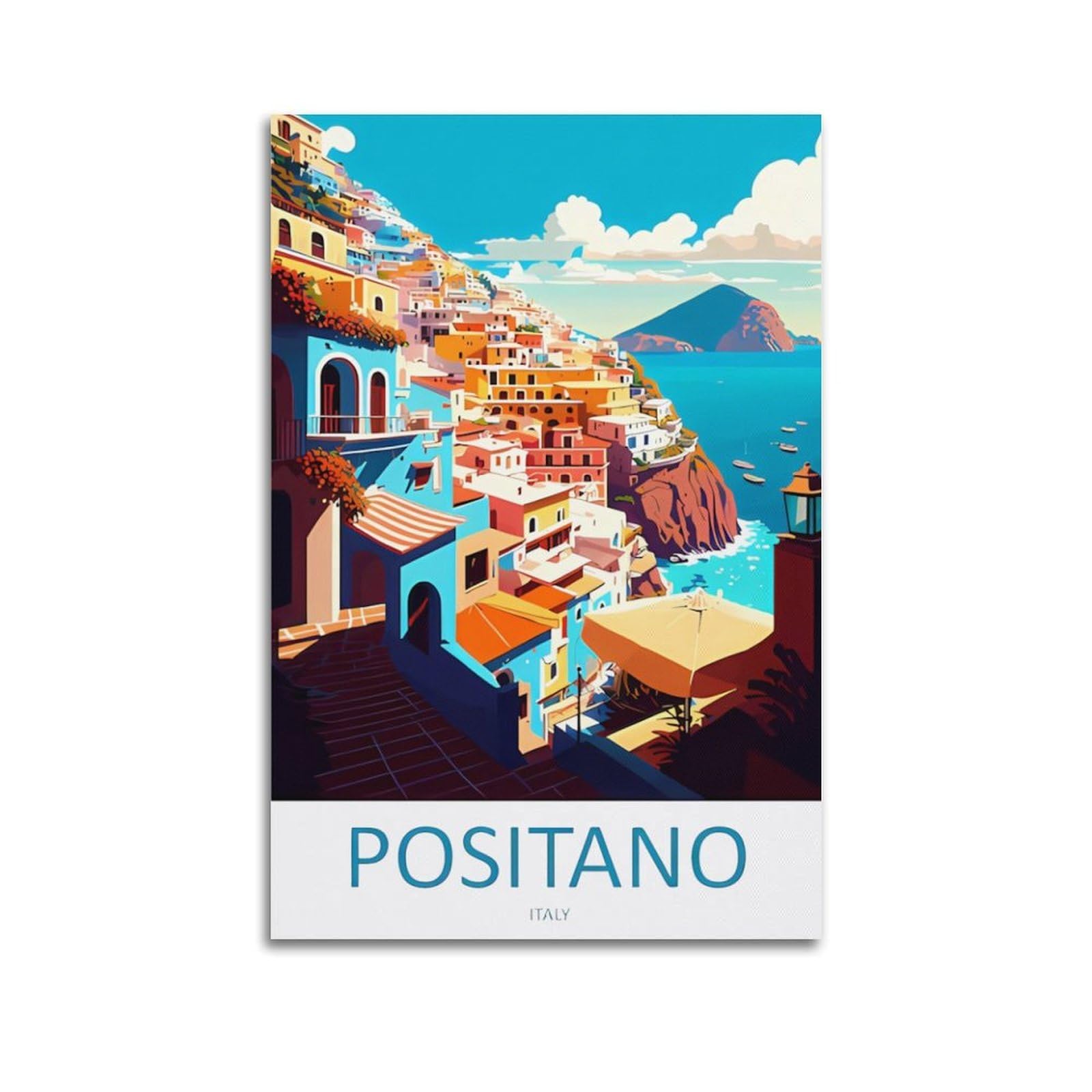 EZMLFA 5D Diamond Painting Kits for Adults,Positano Italy Diamond Art Kits for Beginners,Full Drill Diamonds Gem Art for Home Wall Decor Gift 50x60cm
