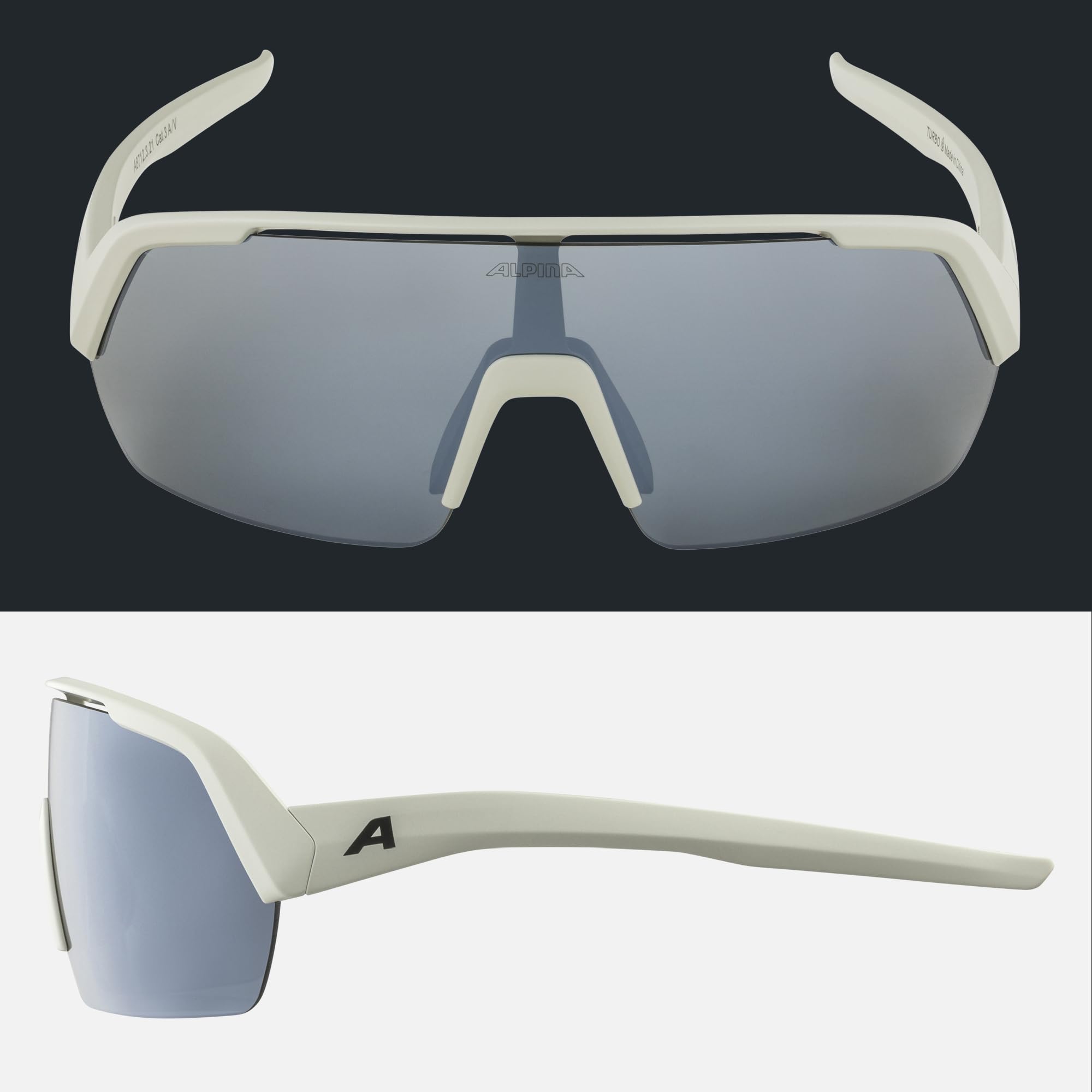 ALPINA TURBO HR - Wasserabweisende und Beschlagfreie Sport- & Fahrradbrille Mit 100% UV-Schutz Für Erwachsene
