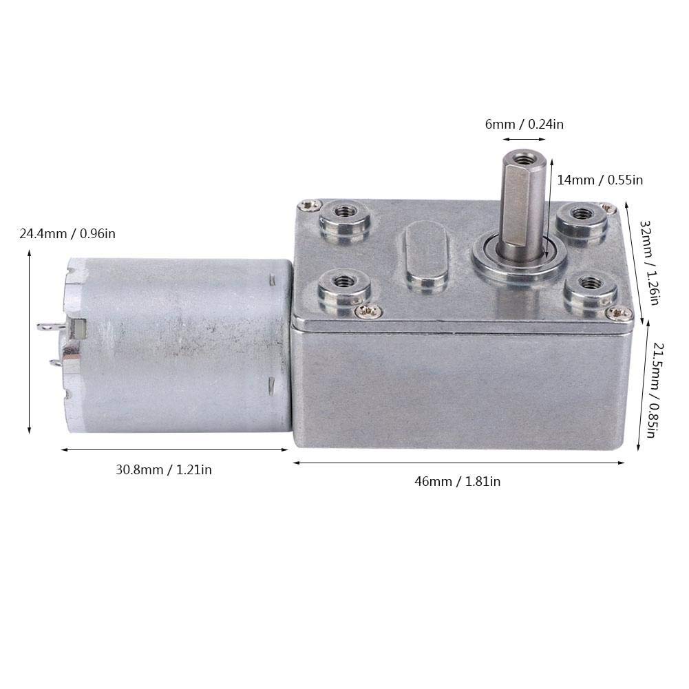 Motor de engranaje helicoidal DC12V 30RPM gran torsión para múltiples propósitos