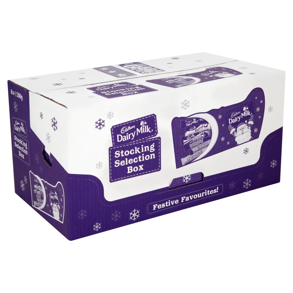 Cadbury Calza di Natale al cioccolato selezione assortita (208 grammi, confezione da 8)