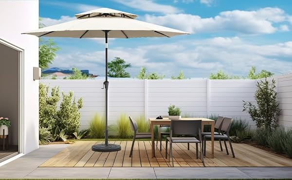 C-Hopetree 40 lb Round Heavy Duty Round Base Stand for Outdoor Patio Market Table Umbrella, Black by C-Hopetree - Image 6