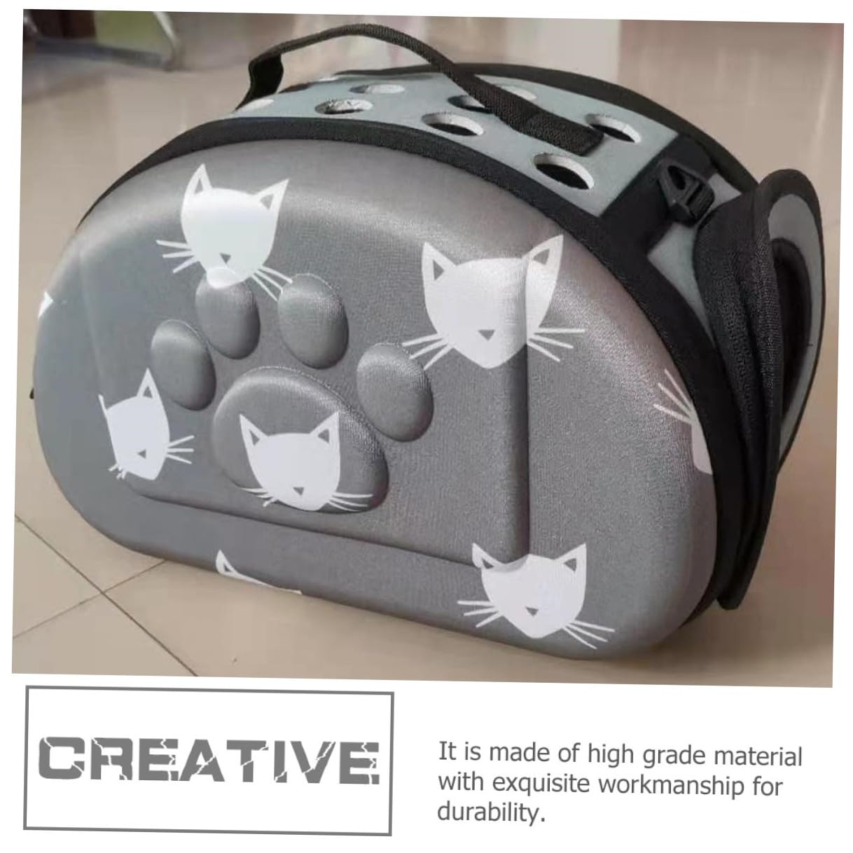Tragerucksack mit Ergonomischem Design aus Eva Atmungsaktiver Haustier und Diagonalen Tasche für Outdoor und Katzentransport