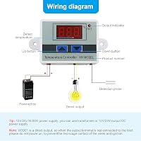 RUIZHI XH-W3001 Digitális Hőmérséklet Szabályozó 12V 120W LCD Kijelzővel Vízálló Szondával Termosztát Kapcsoló 4