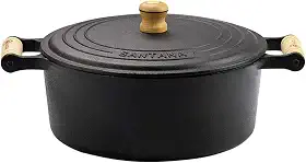 Panela Caçarola De Ferro Fundido e Cabo De Madeira 5,6l Nº 28 - Santana