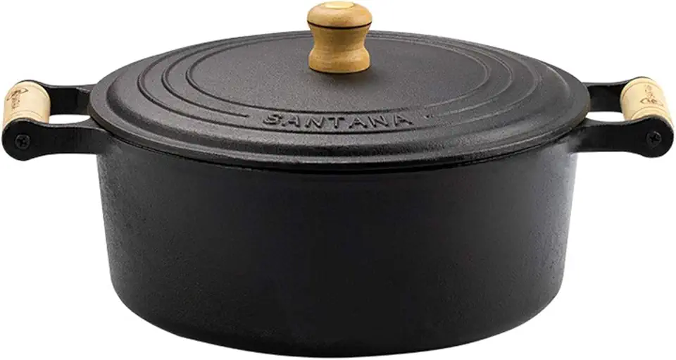 Panela Caçarola De Ferro Fundido e Cabo De Madeira 1.6l Ø 17.5 Nº 18 - Santana