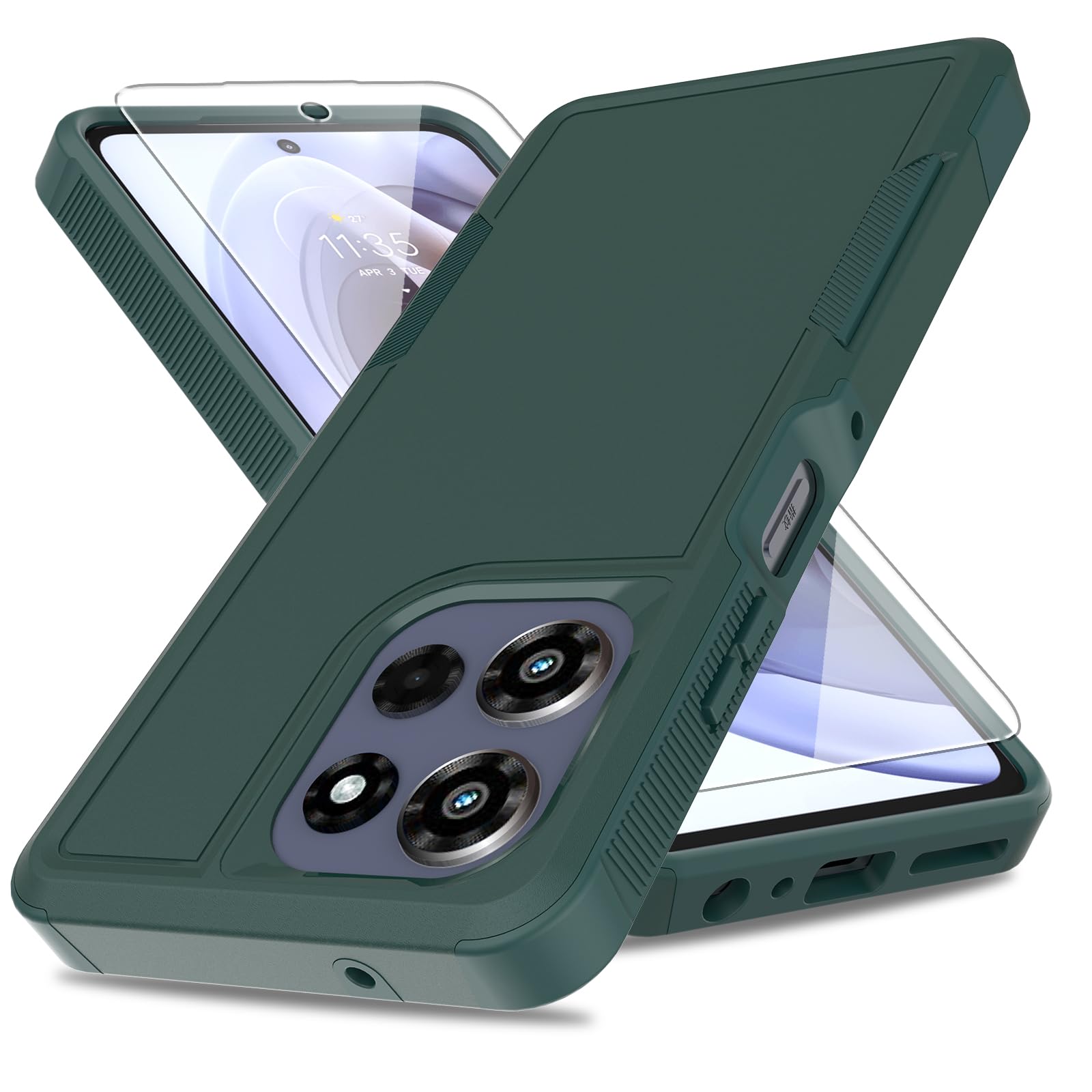 Amazon.com: for Motorola Moto G Power 2026/Moto G Power 2025 Case, Dual  Layer Protective Heavy DutyNon-Slip [Military Grade 16ft.Drop Tested] with  HD Screen Protector, Shockproof Rugged Phone Case (Dark Green) : Cell