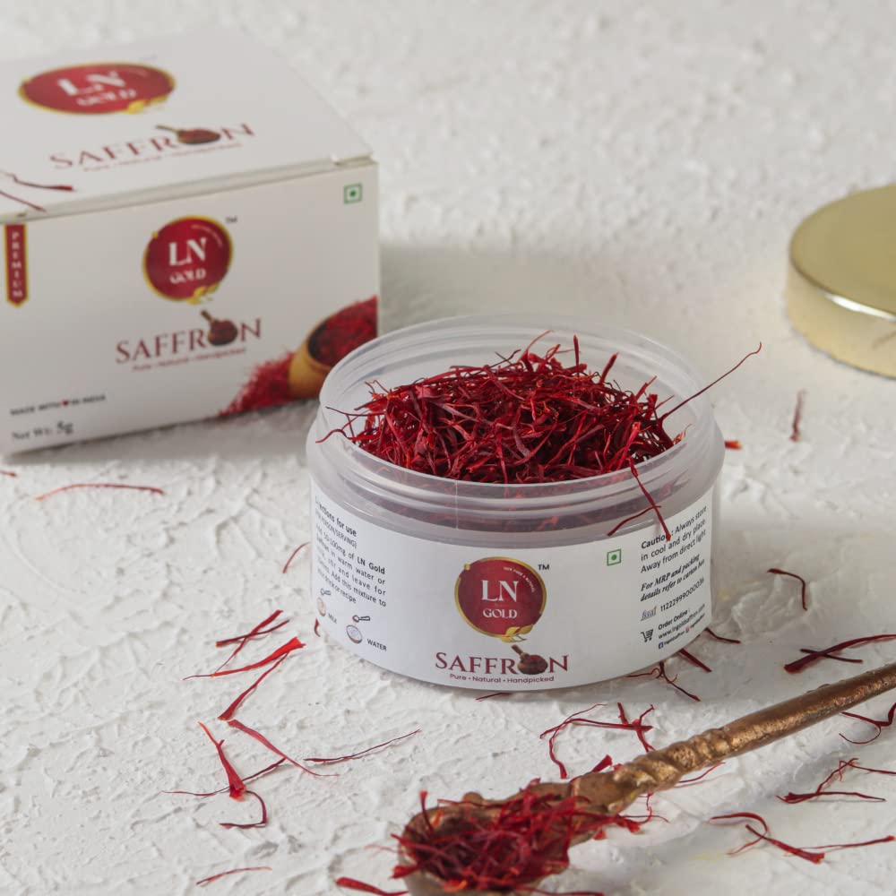 LN Gold Saffron 5 Gram, Organic Saffron , Kashmiri Kumkuma Puvvu