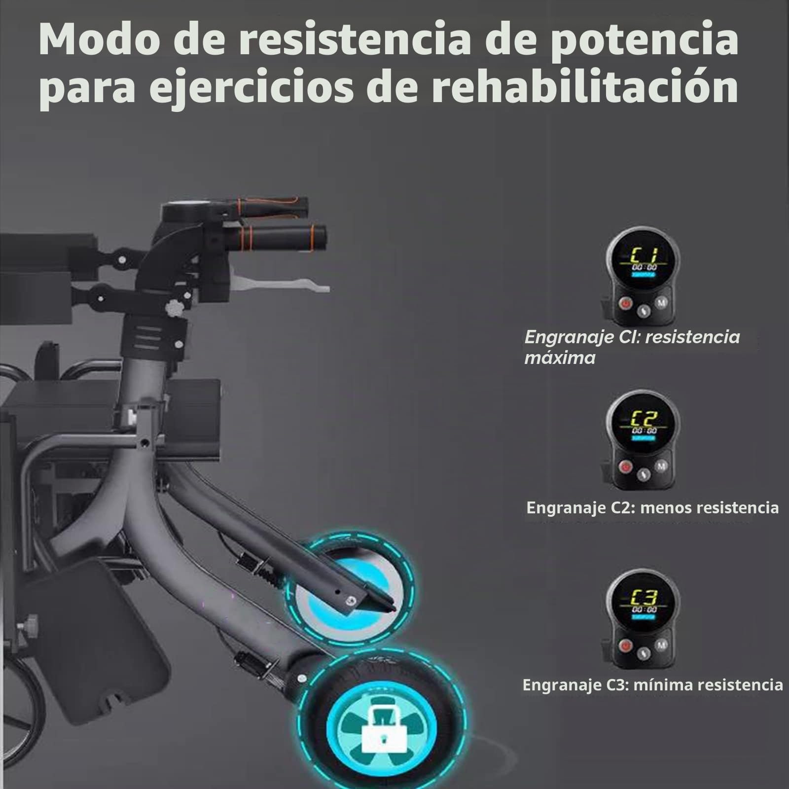 Andador Con Andador Eléctrico, Scooter Para Ancianos Silla De Ruedas Eléctrica Plegable Silla De Ruedas Liviana Carro Con Batería De Litio Para Ancianos