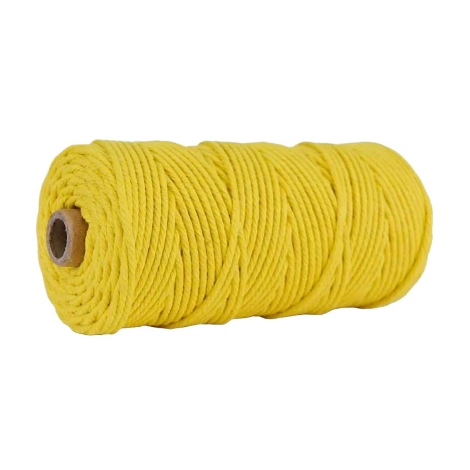 Cotton Macrame Cord 100M/Roll 3.0mm Colored Macrame Cotton Cord Colorful Twine String Rope Craft for Knitting Home Textile(Color4)