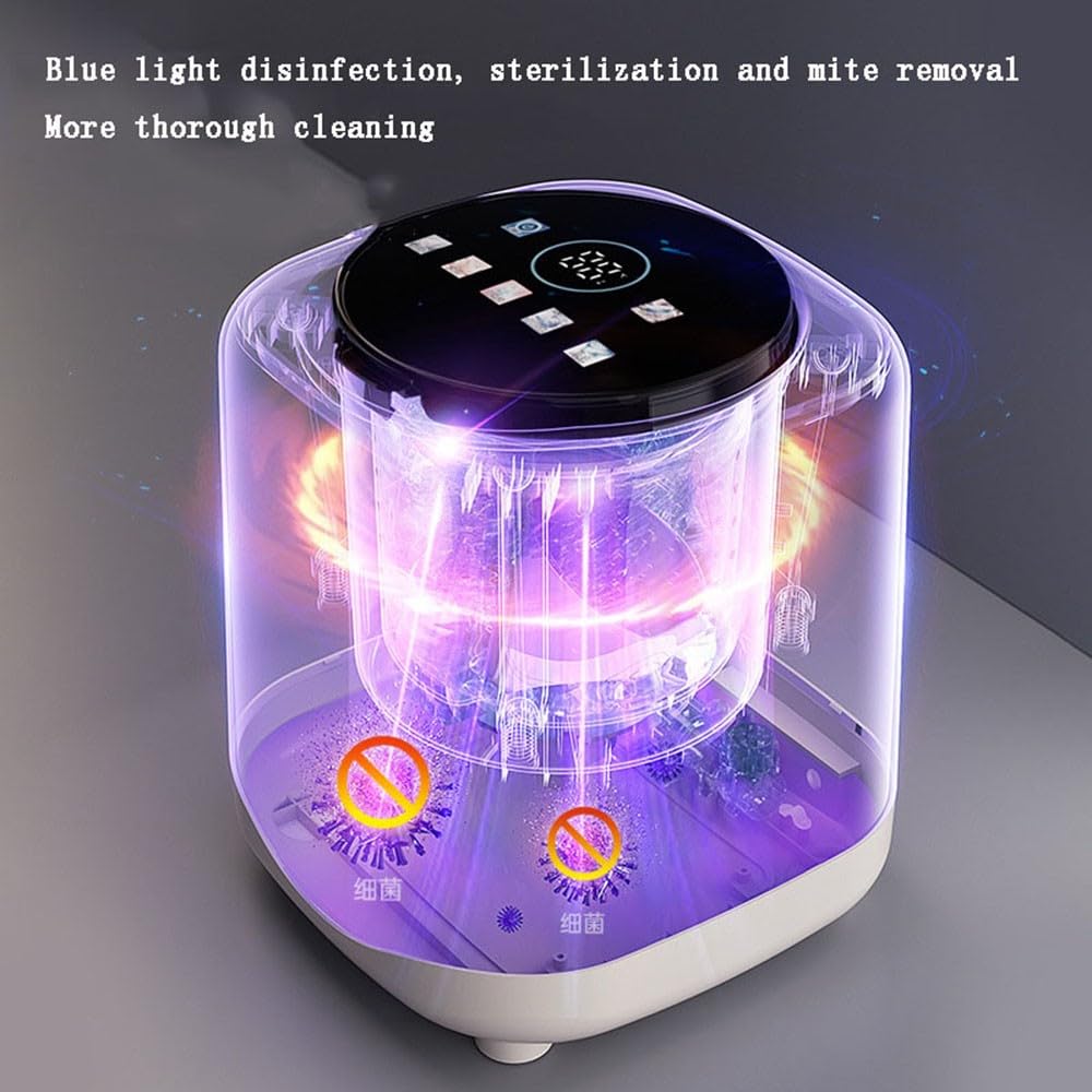 Piccola Lavatrice Automatica, Piccola Lavatrice Portatile per a，Piccola Lavatrice Portatile con asciugatrice， per Calze, Biancheria Intima e Vestiti per Neonati A