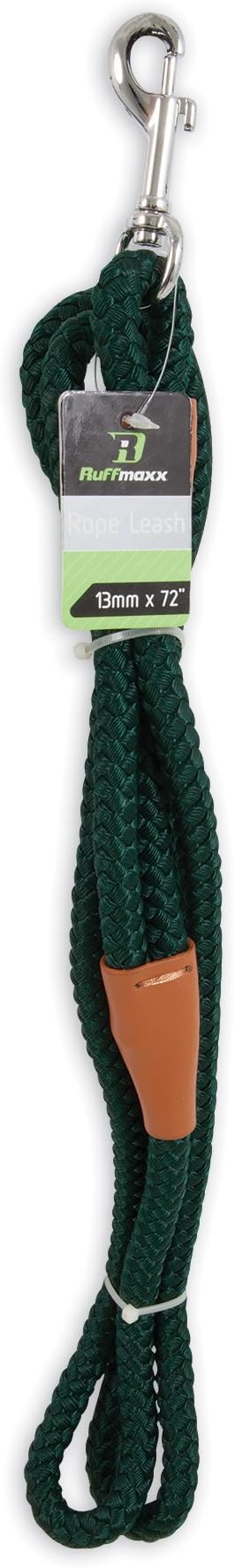 PetmateRuff Maxx Rope Snap Leash, Green, 13mm x 72"