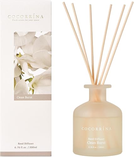 Miniatura 2 de Cocorrína Difusor de varillas Clean Burst de 6.76 onzas con 8 varillas, difusor de varillas de fragancia para el hogar, dormitorio, baño, decoración