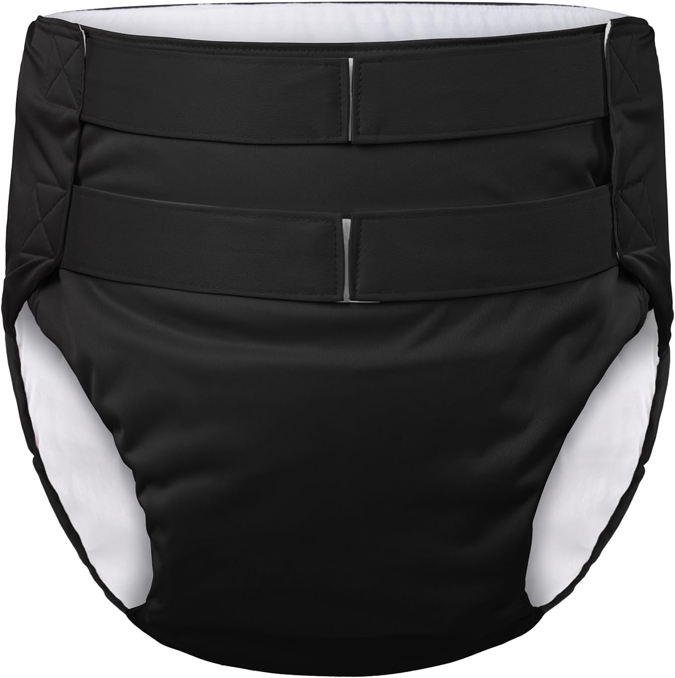 Littleforbig Soft Underwear Comfortable Washable Adjustable Reusable Waterproof Hook-and-Loop Adult Training Pants Black S - Image 7