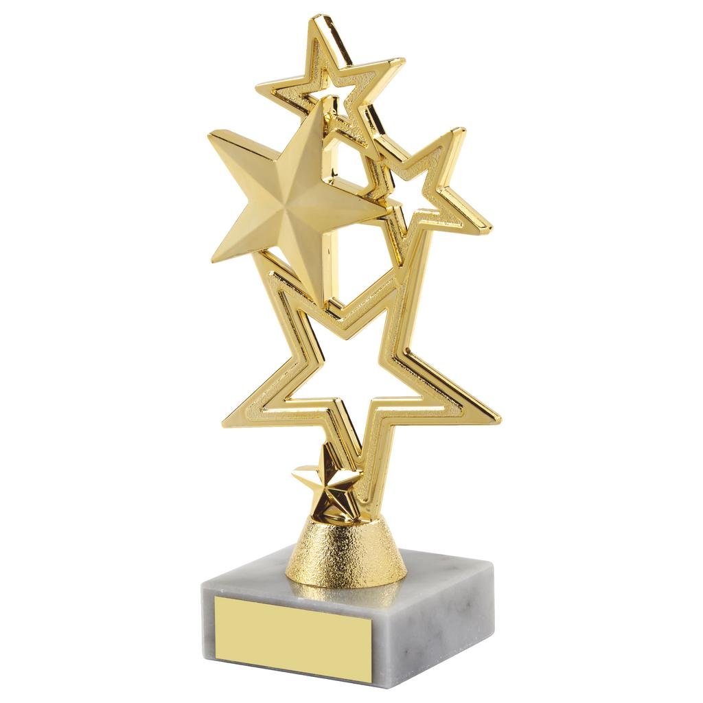 TroShowLtd160mm Gold Five Star Multisport Trophy,Award,Dance,Sports,Free Engraving (T2237twt) (mup)