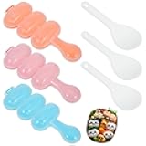 LLOUSSAK 3pcs Rice Ball Maker Mold Set with Mini Scoops, Rice Ball Maker Mold for DIY Onigiri Shaker for Bento, Sushi, Lunch