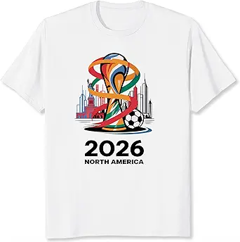 Soccer Trophy Celebration Shirt Abstract Soccer Cup City Skyline Graphic Tee for Men